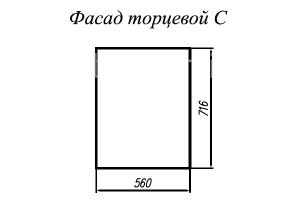 Фасад торцевой для нижних модулей кухня Виано GOLA
