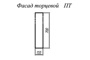 Фасад торцевой для ПТ 400 кухня Виано GOLA